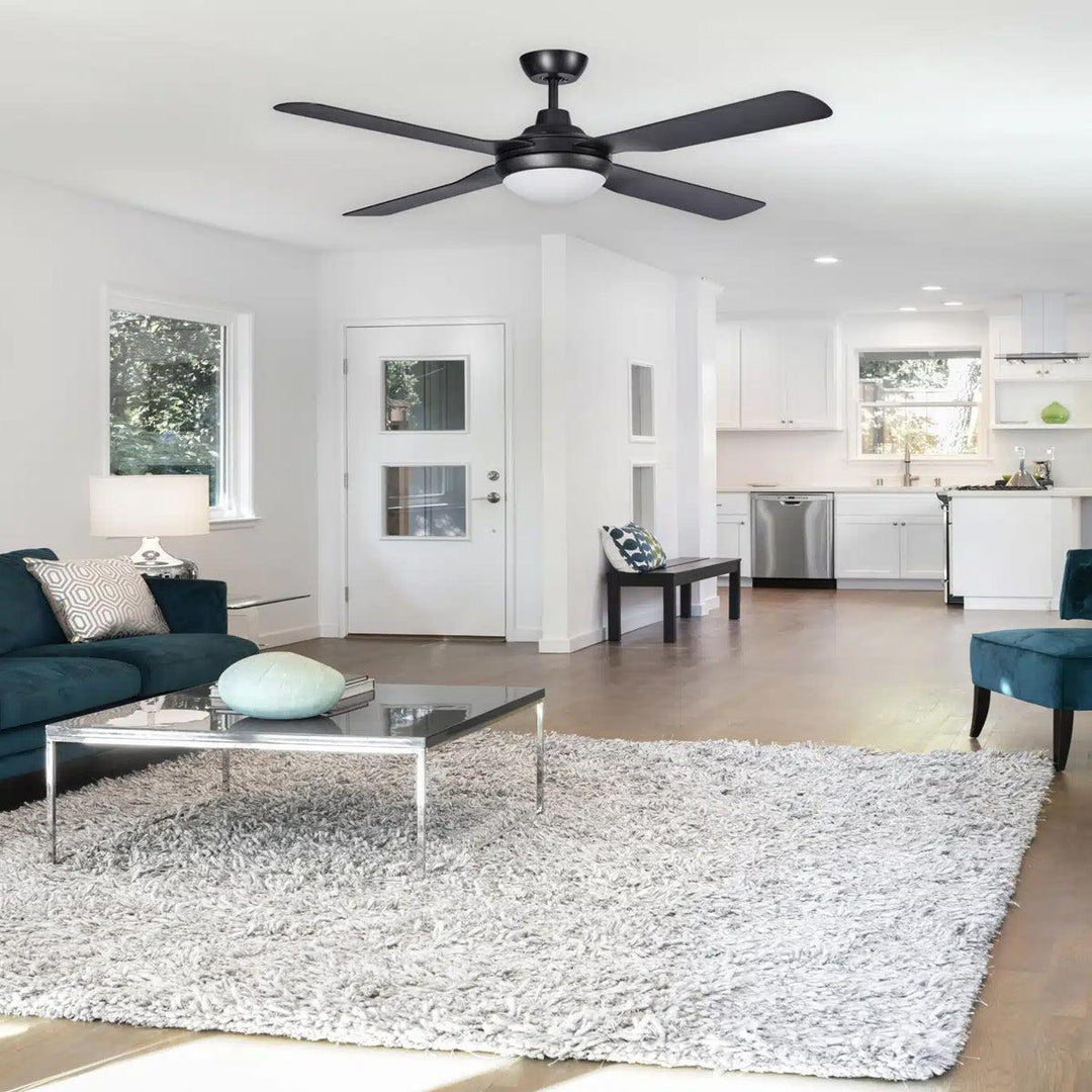 48" Discovery II AC Ceiling Fan Black, White with Light MDF1243M, MDF1243W Martec Lighting