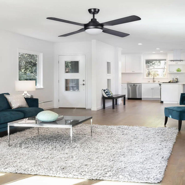 48" Discovery II AC Ceiling Fan Black, White with Light MDF1243M, MDF1243W Martec Lighting