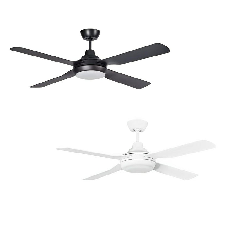 52" Discovery II AC Ceiling Fan Black, White with Light MDF1343M, MDF1343W Martec Lighting