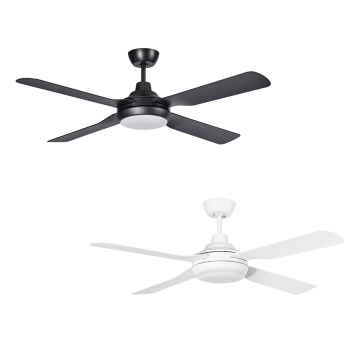 56" Discovery II AC Ceiling Fan Black, White with Light MDF1443 Martec Lighting