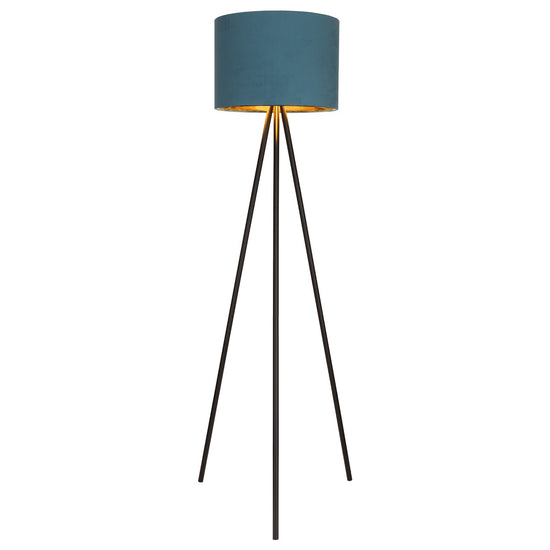 Alexia Tripod Floor Lamp in Navy / Black