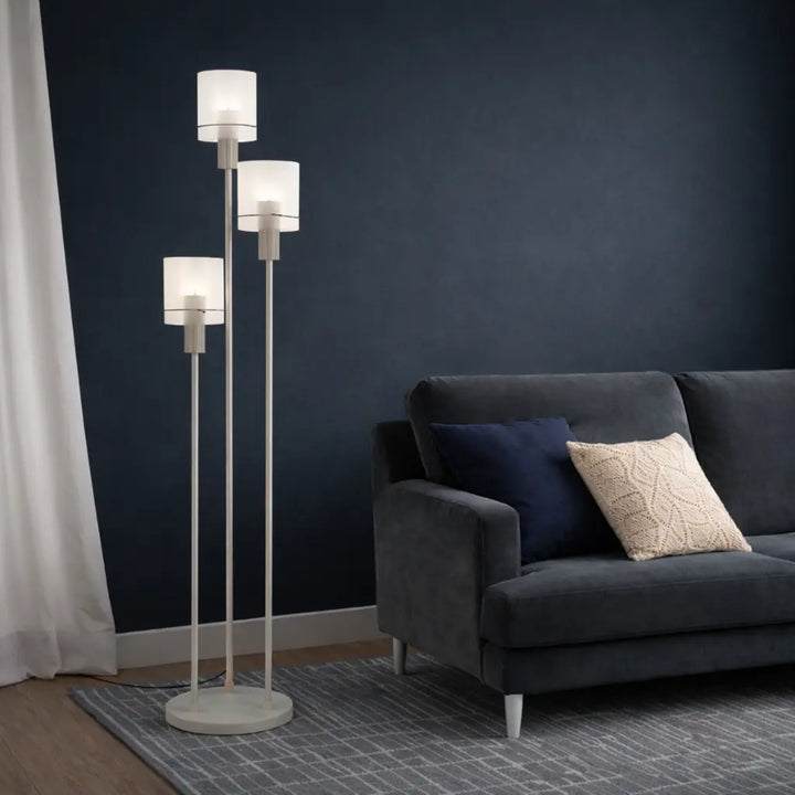 Mika Floor Lamp 3Lt in Grey