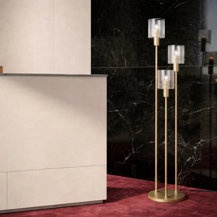 Mika Floor Lamp 3Lt in Grey
