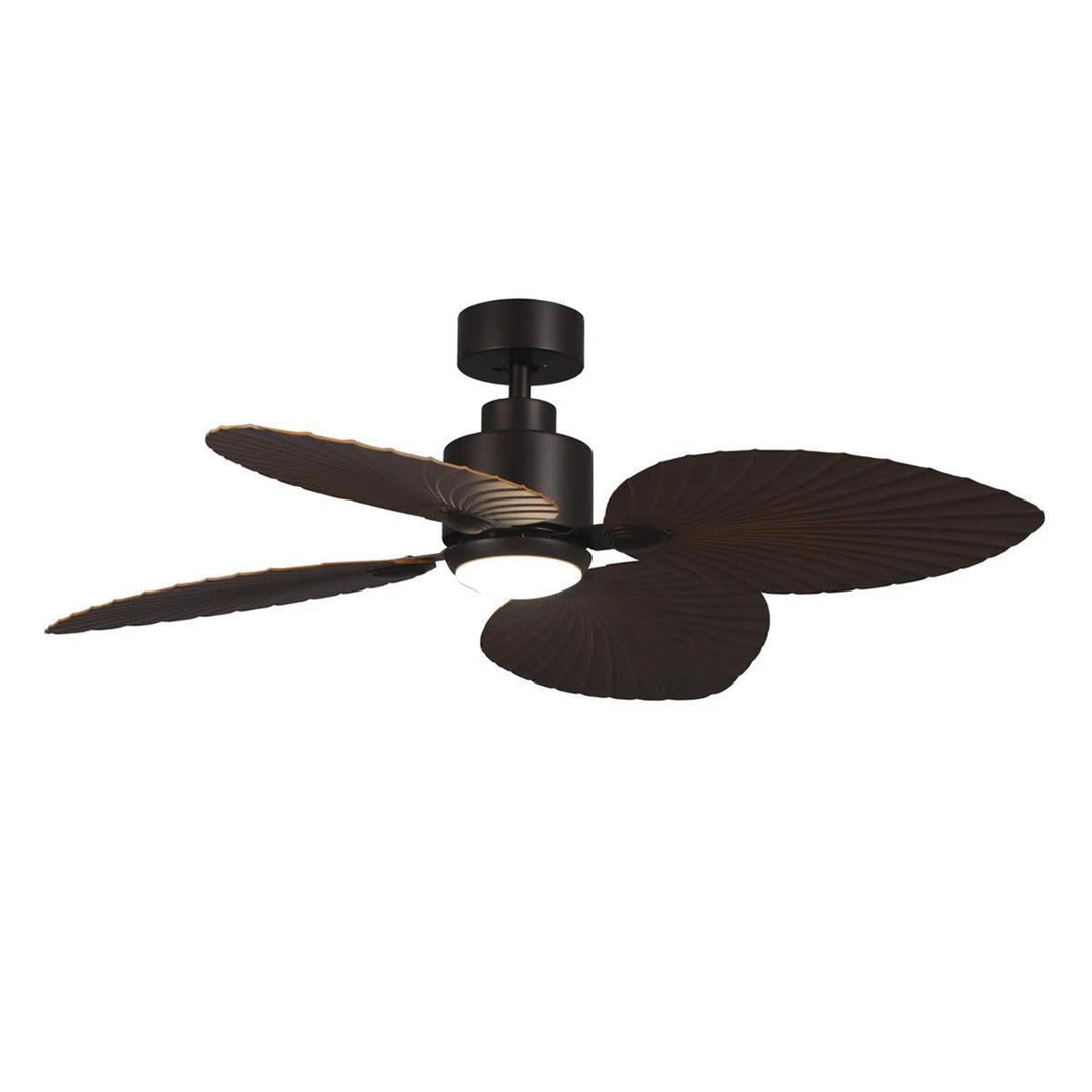 50" Kingston DC Ceiling Fan Old Bronze, White with Light MKDC1243 Martec Lighting