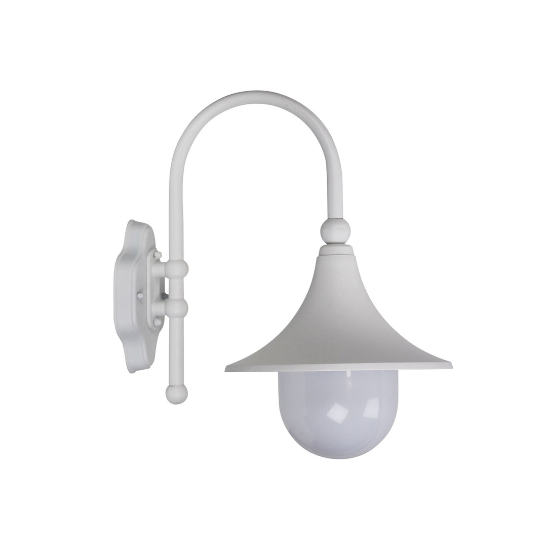 MOCA Black and White Outdoor Wall Light with Opal Diffuser