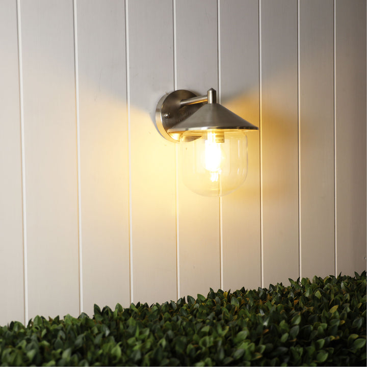 MONZA Outdoor Wall Light with Clear Glass Diffuser