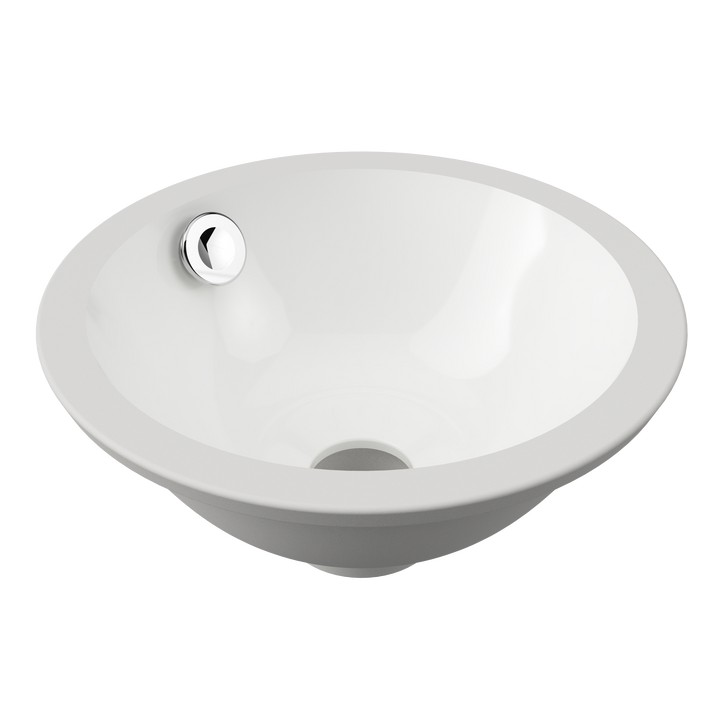 Mini Round Undermount Basin 260mm White Gloss