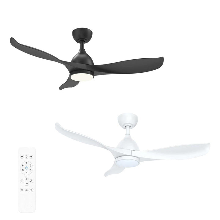 42" Scorpion DC Ceiling Fan Matt Black, Matt White with Light MSDC1033 Martec Lighting