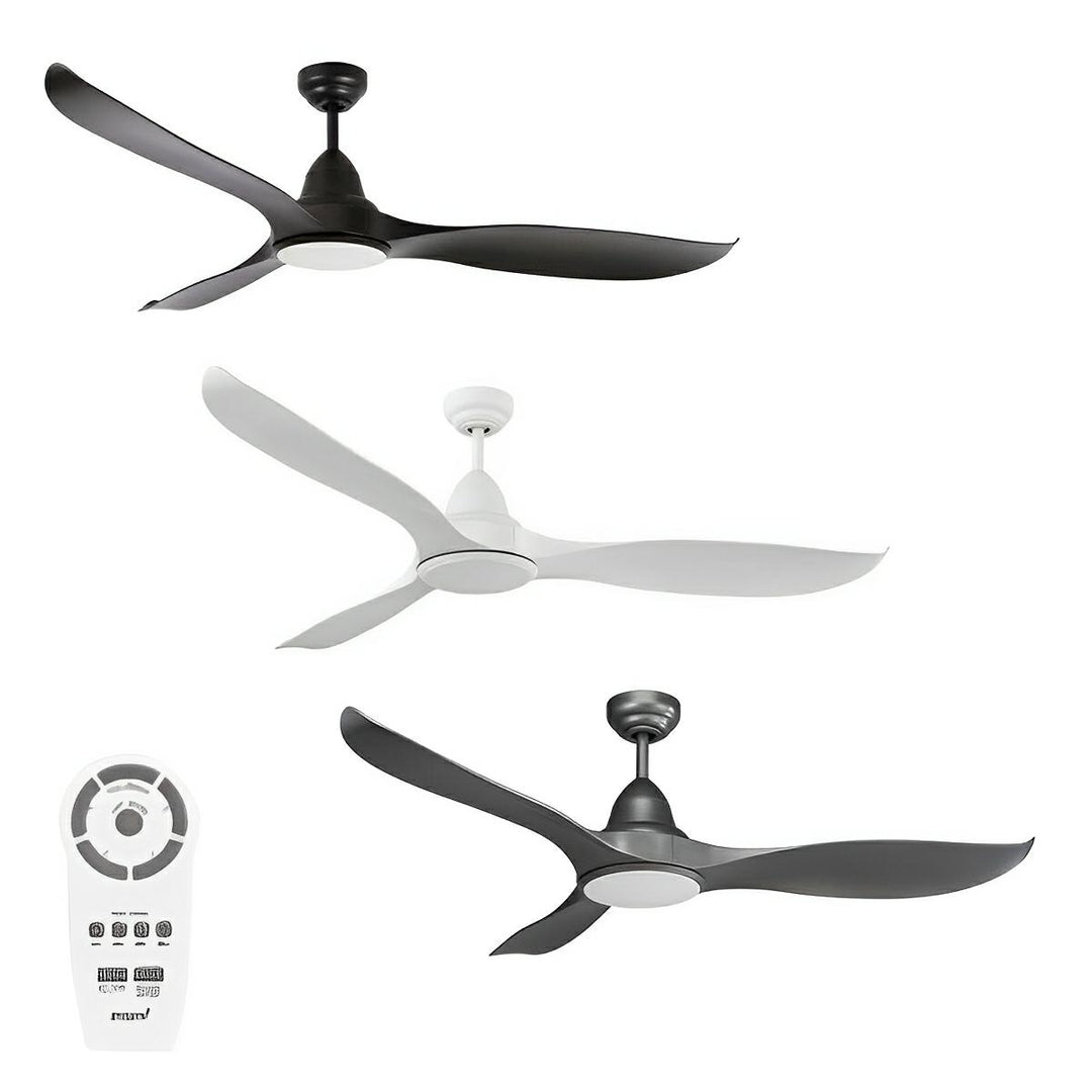 60" Wave DC Ceiling Fan with Light
