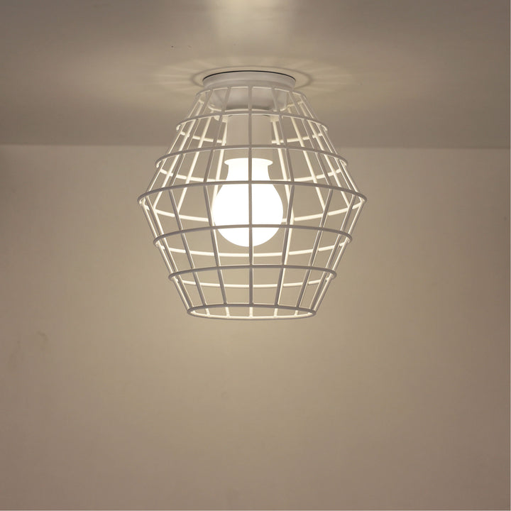 Maci.18 Wire Retro Industrial DIY Shade - Black & White Mesh