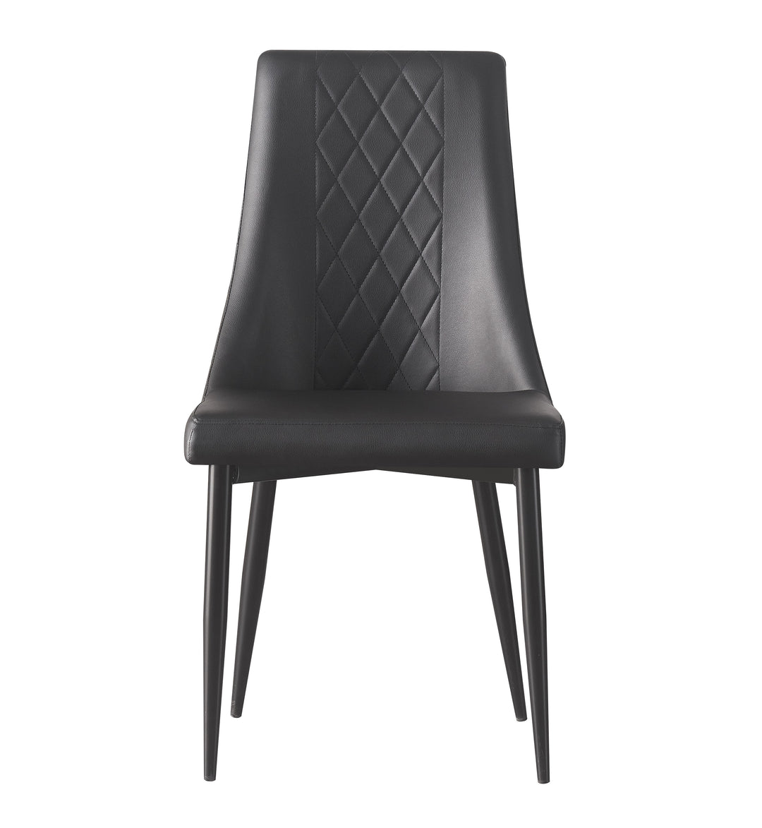 Magnus Chair Black faux leather upholstery