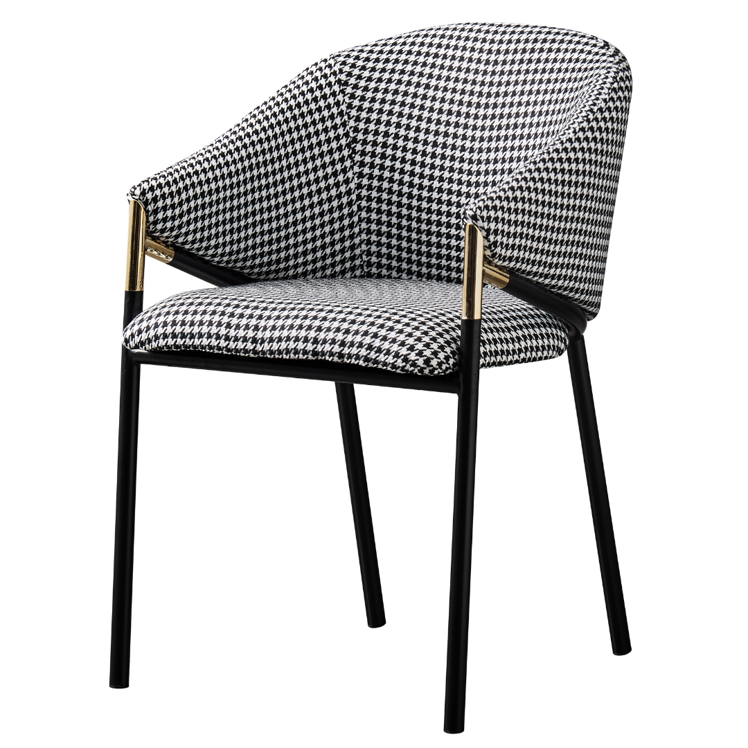 Manhattan Chair Houndstooth fabric upholstery