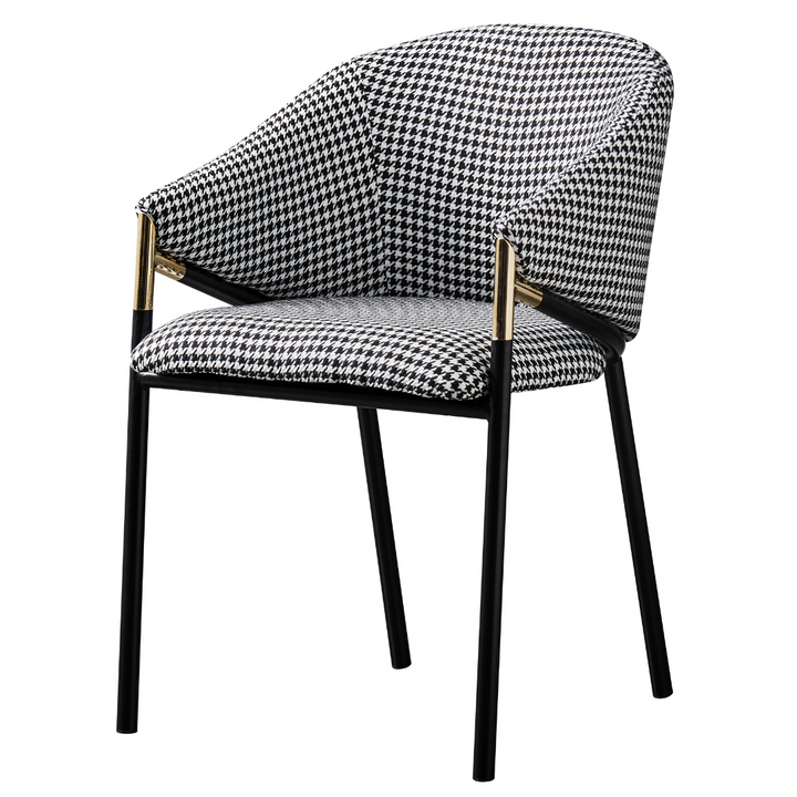 Manhattan Chair Houndstooth fabric upholstery