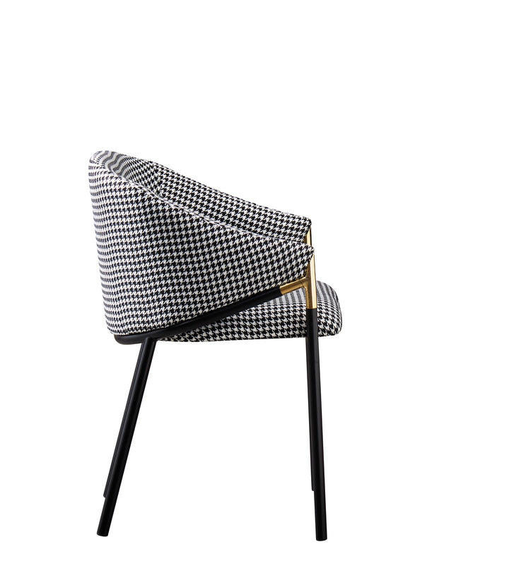 Manhattan Chair Houndstooth fabric upholstery