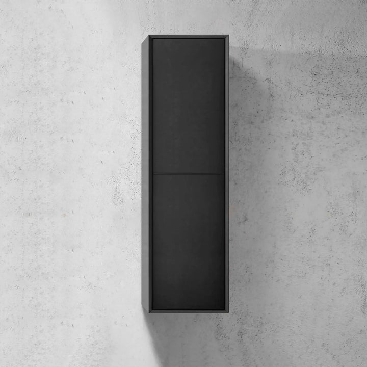 Marlo Tall Boy Matte Black Wall Hung Cabinet 350x300x1200