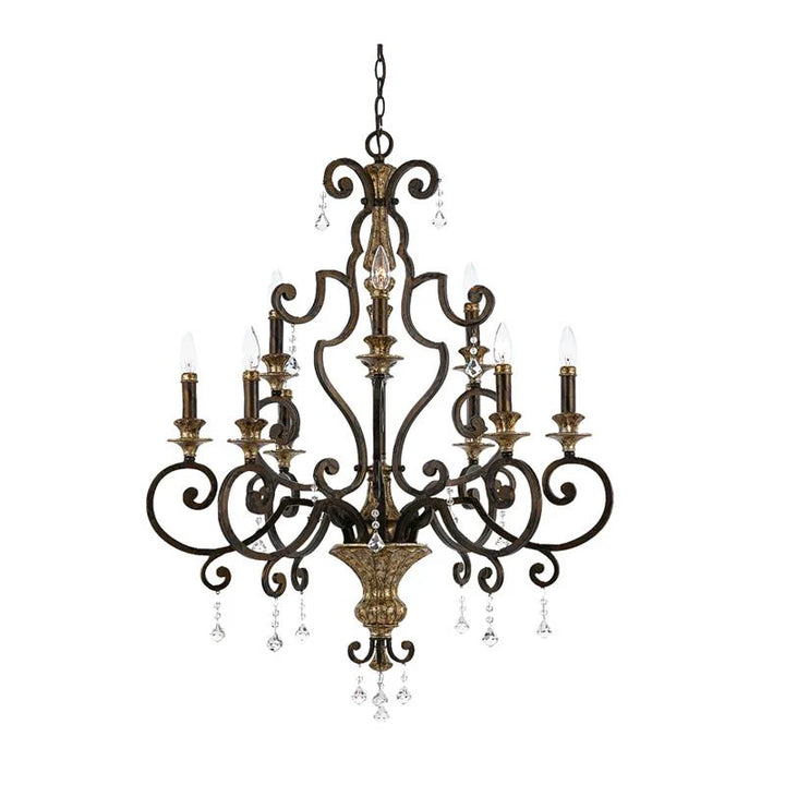 Marquette Chandelier 3Lt/6Lt/9Lt E14 in Heirloom Elstead Lighting - ELS.QZ-Marquette