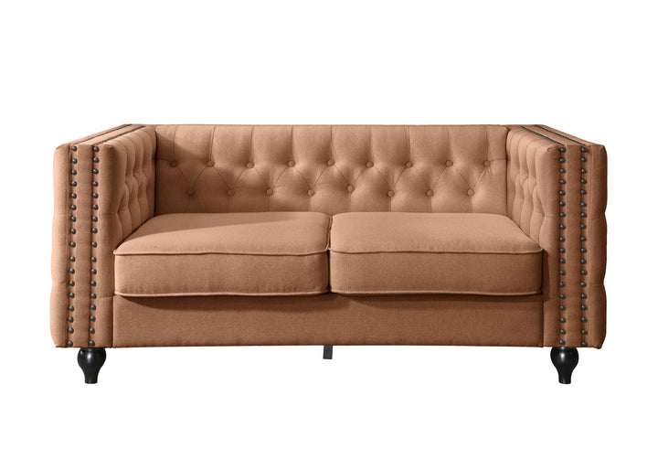 Mayfair 3 Seater Sofa Tan Faux Leather