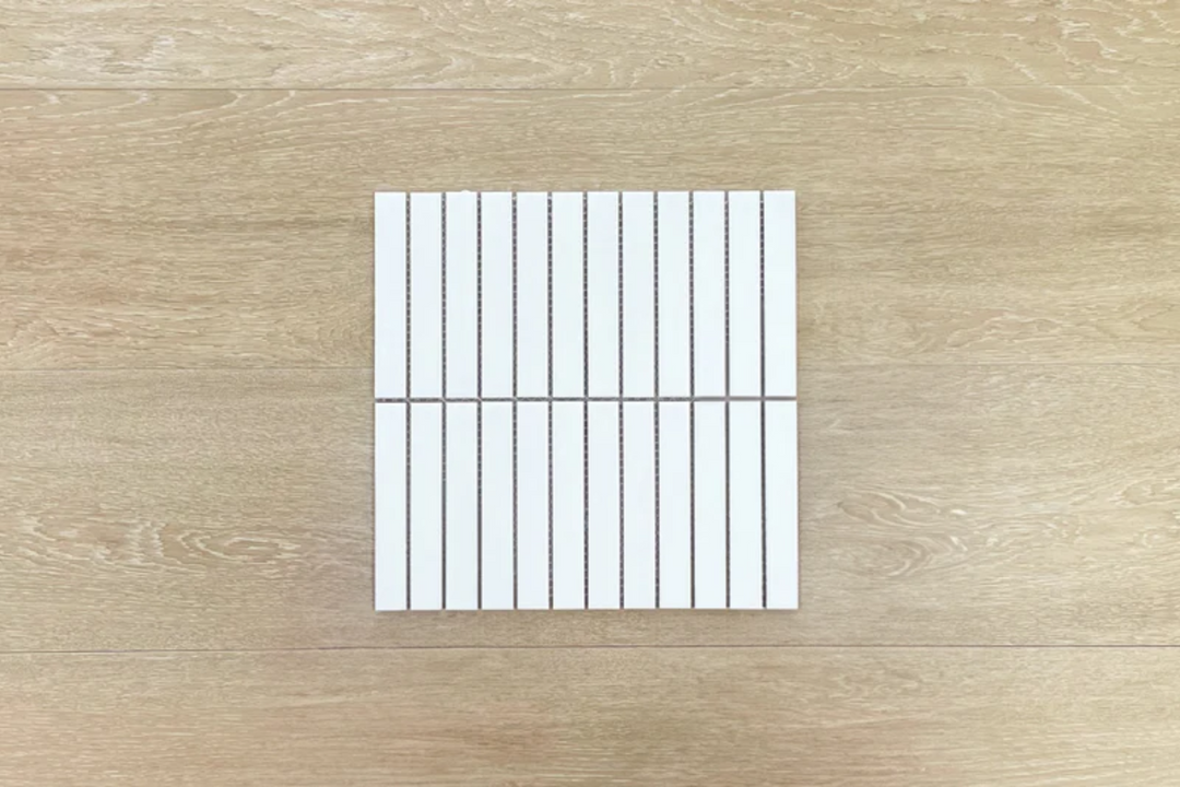 Melbourne White Matt KitKat Mosaic 296x300 – Modern White Porcelain Mosaic Tiles