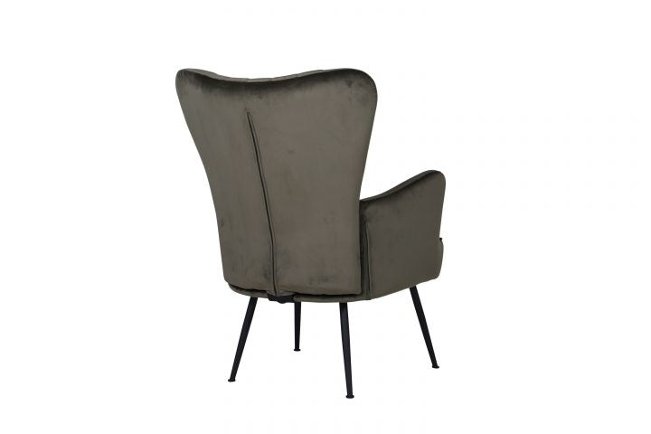 Mia Chair Seal velvet quilted back