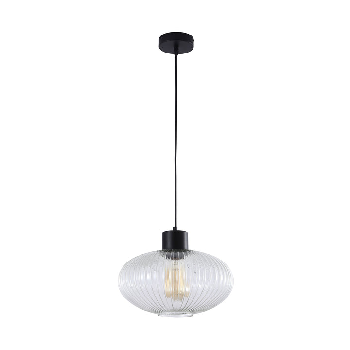 Miller 300 Ribbed Glass Pendant