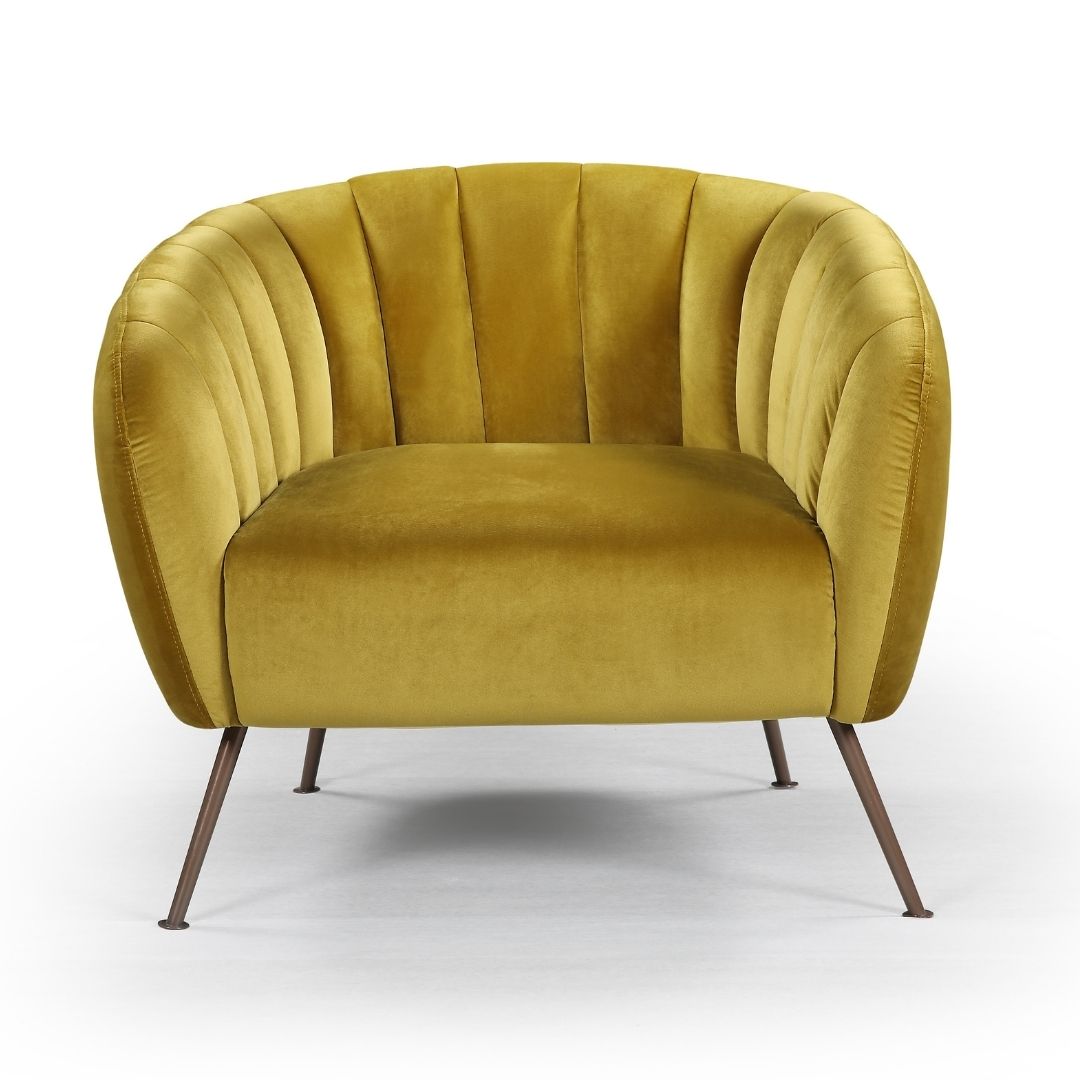 Monet Chair Yellow velvet