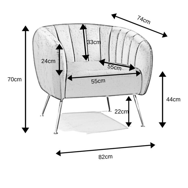 Monet Chair Yellow velvet
