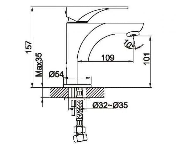Montella Short Basin Mixer – Chrome