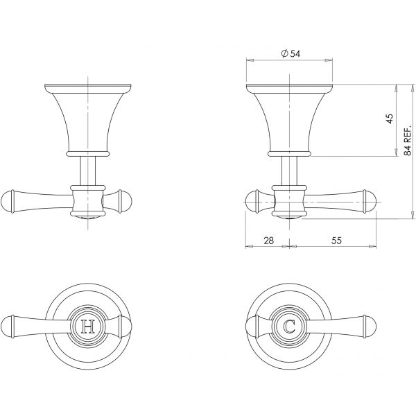 Nostalgia Lever Wall Top Assemblies