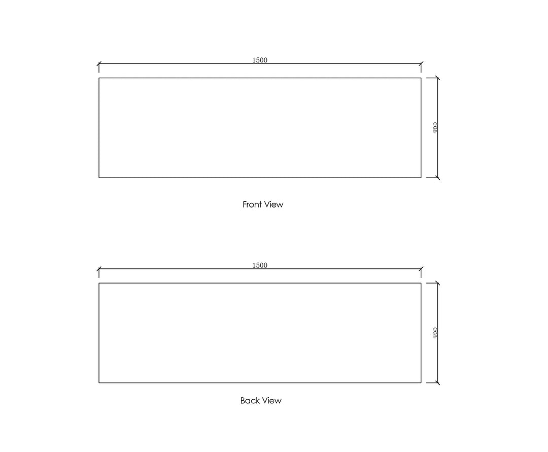 Natural Carrara Marble 1500x465x18 Top No Hole