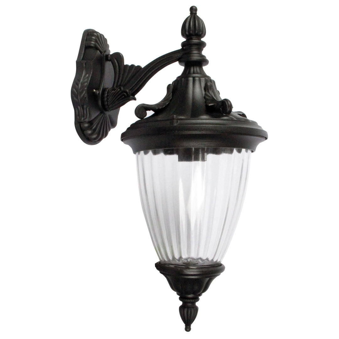 Newark Down Traditional Outdoor Wall Light | Textured Black Finish