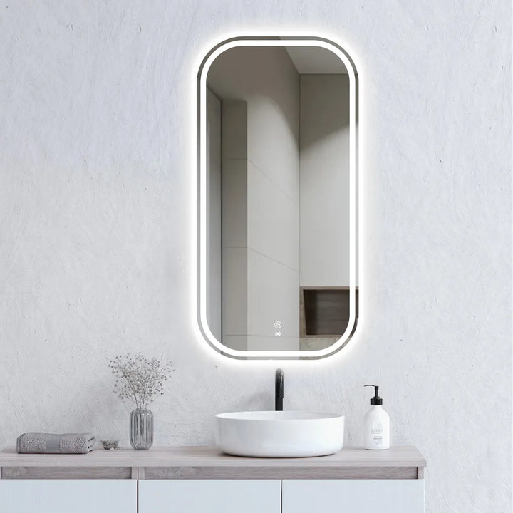 Newport 900x450 Frameless LED Mirror | Adjustable Colour Temperature