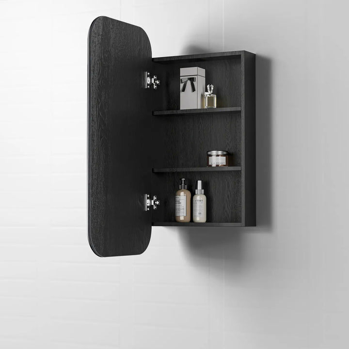 Newport Black Oak Shaving Cabinet 900x450