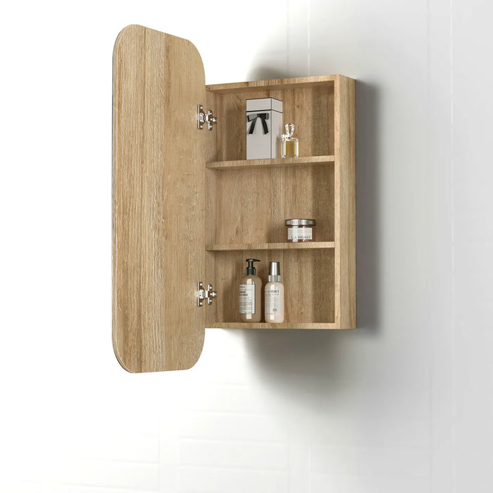 Newport Natural Oak Shaving Cabinet 900x450