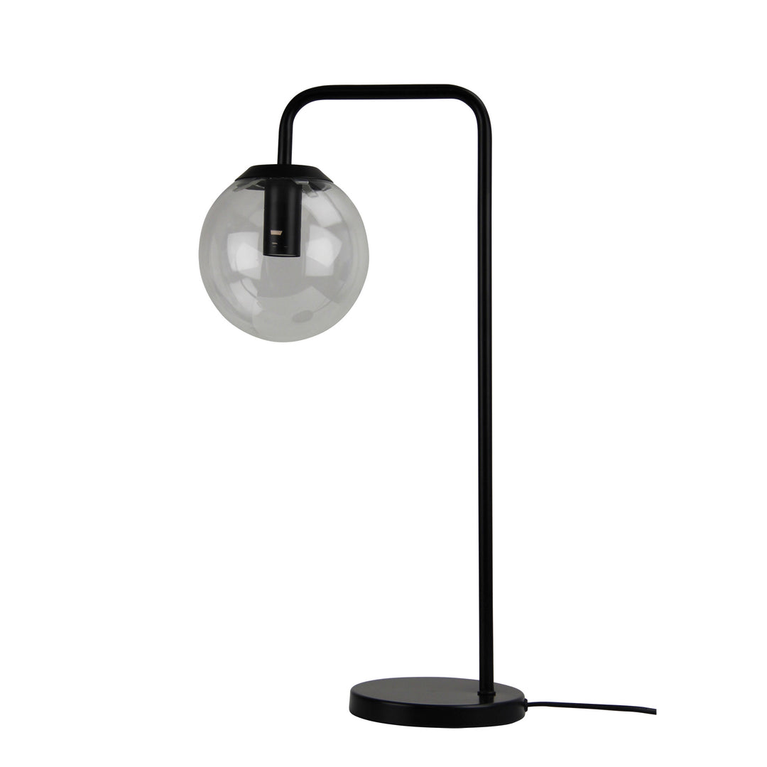 Newton Contemporary Clear Glass Table Lamp | Modern Design