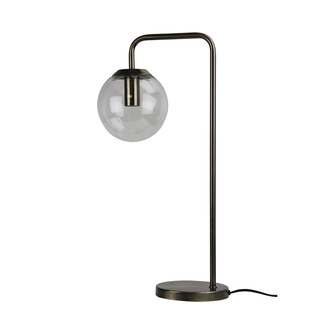 Newton Contemporary Clear Glass Table Lamp | Modern Design