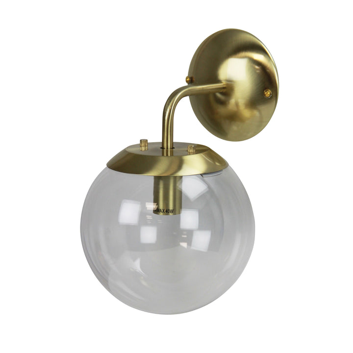 Newton Contemporary Wall Light | Brushed Brass & Black