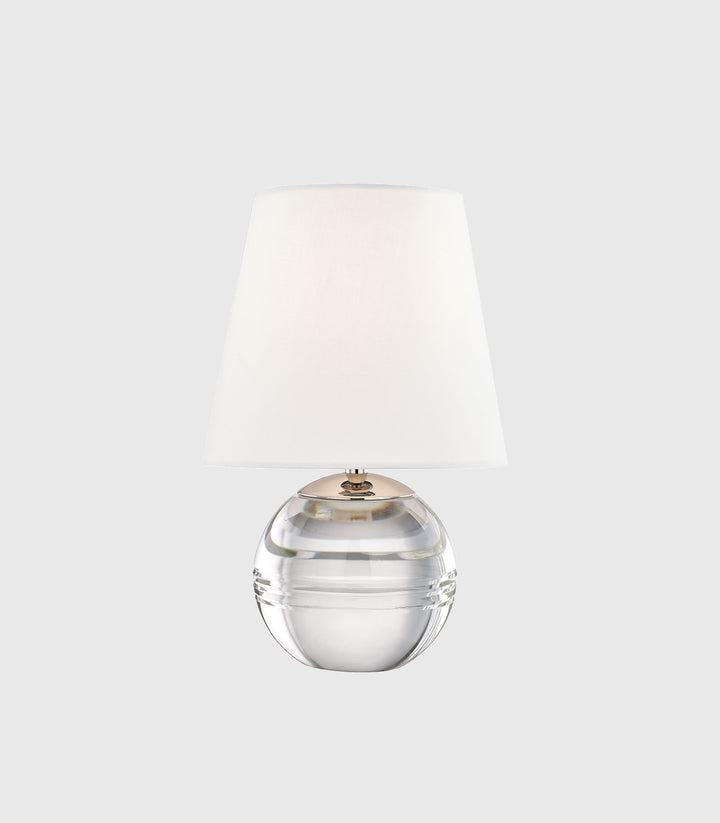 Nicole Table Lamp – Elegant Crystal Base with Linen Shade
