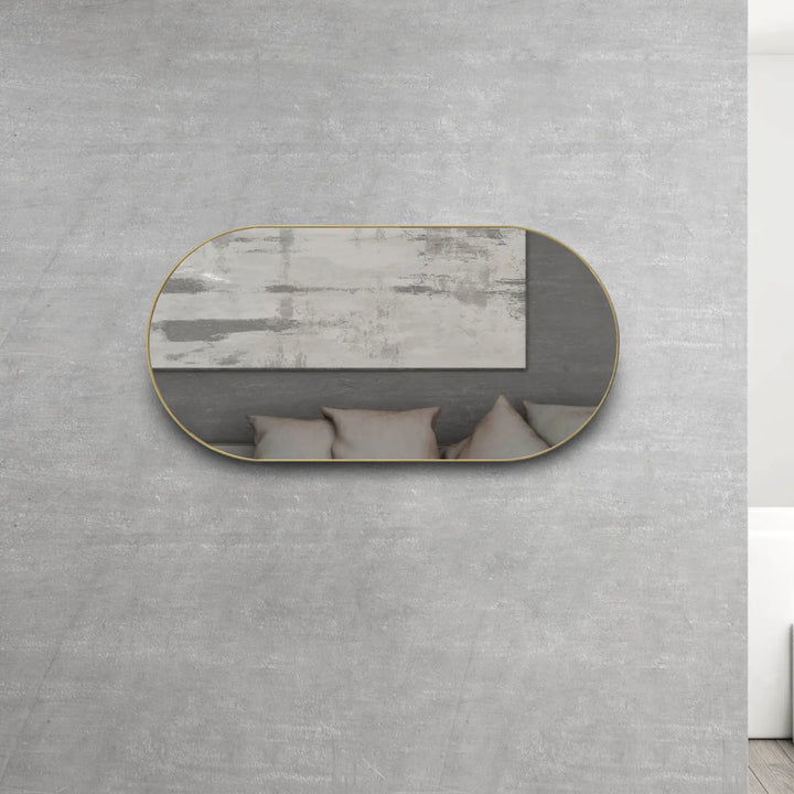 Noosa 1200x600 Brushed Gold Metal Frame Mirror