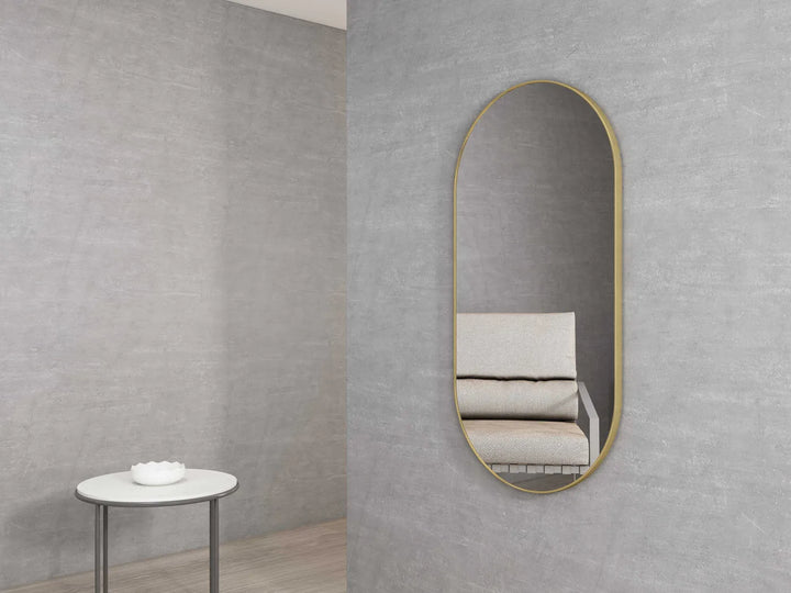 Noosa 1200x600 Brushed Gold Metal Frame Mirror