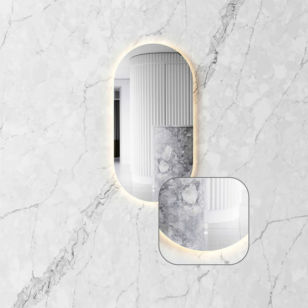 Noosa 900x450 Frameless LED Mirror | Modern Bathroom Lighting with Motion Sensor