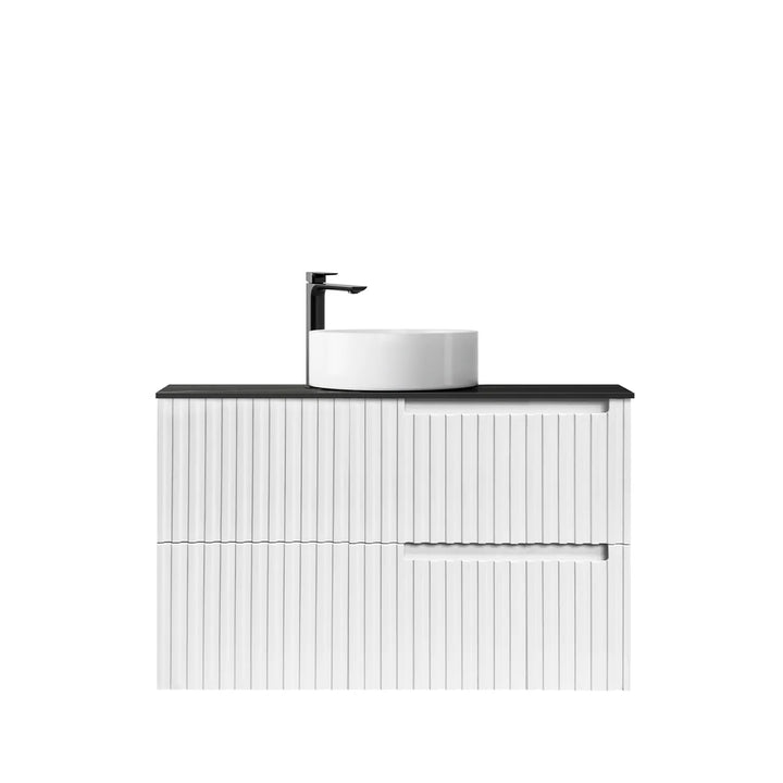 Noosa 900mm Satin White Wall Hung Vanity