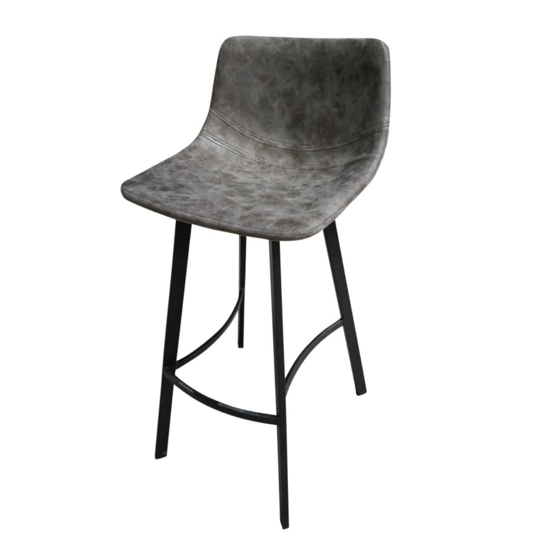 Nova Stool Grey Faux leather