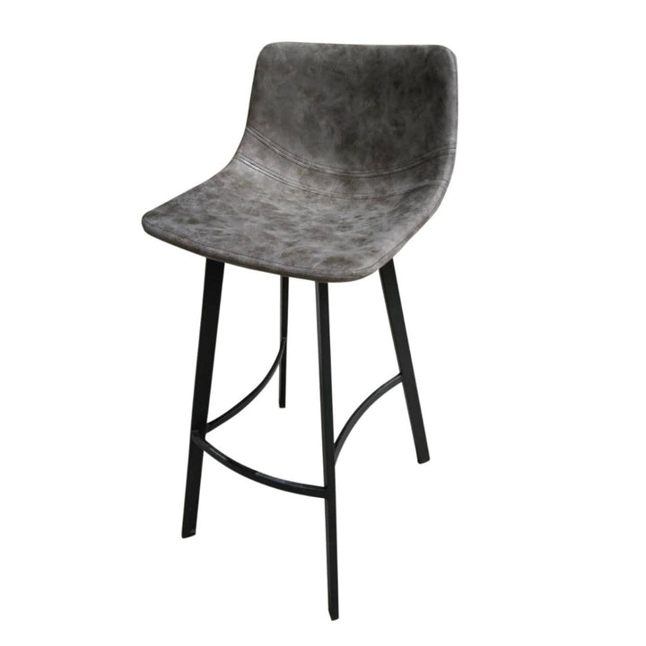 Nova Stool Grey Faux leather