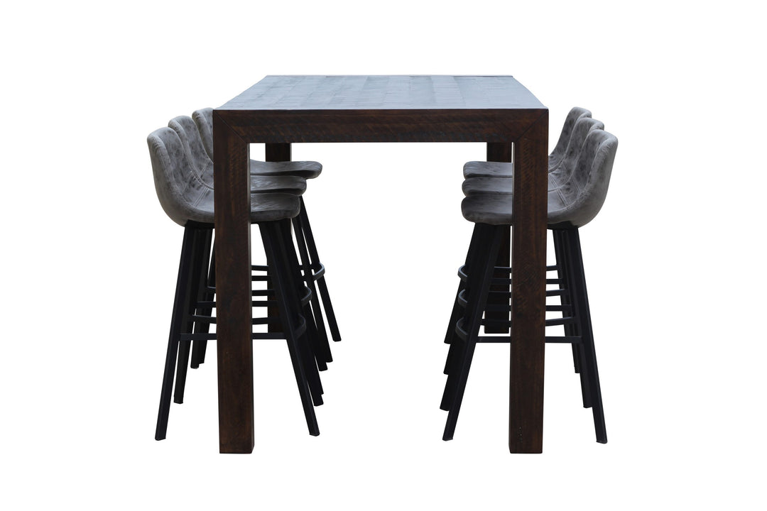 Nova Stool Grey Faux leather