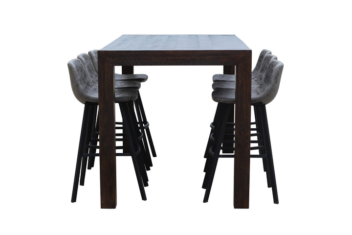 Nova Stool Grey Faux leather