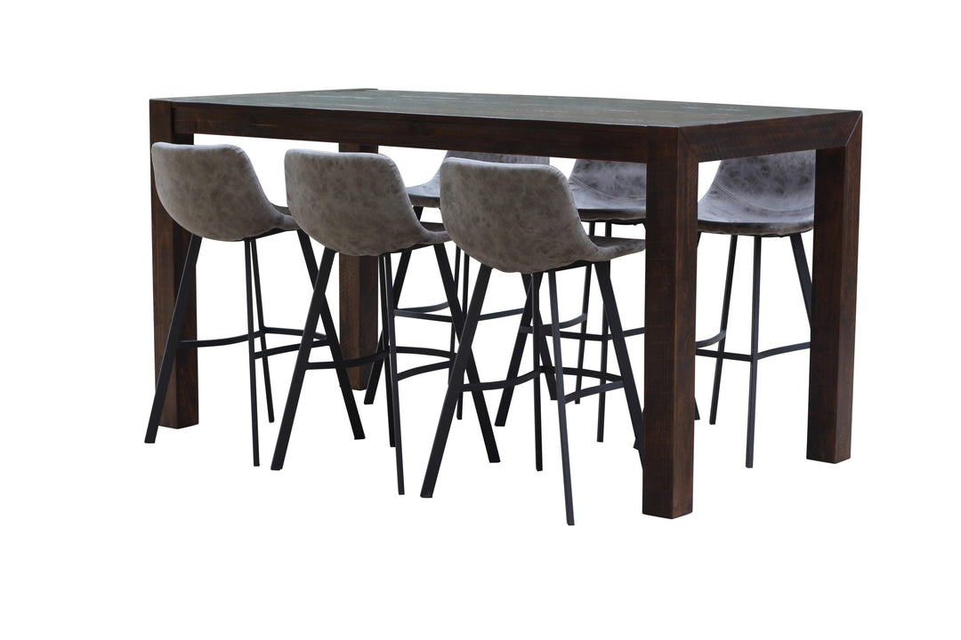Nova Stool Grey Faux leather