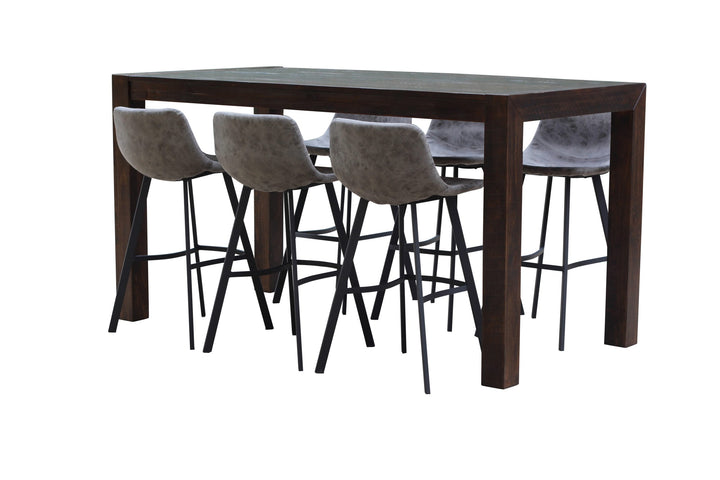 Nova Stool Grey Faux leather