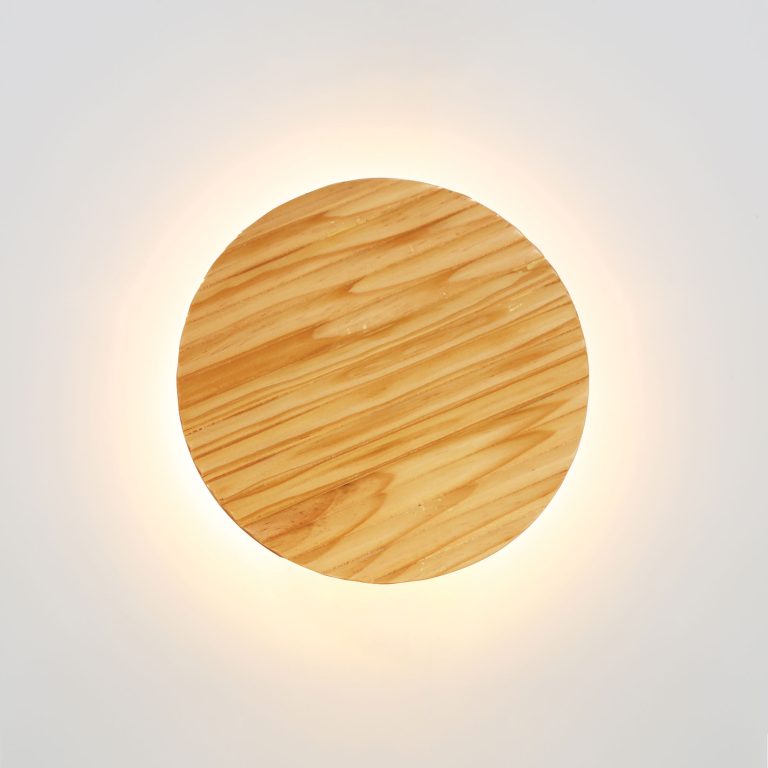 Dot.20 Cts Wall Light Scalloped Wood