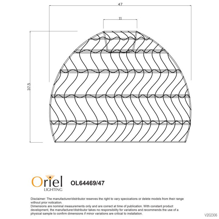 Pendant Mette.47 Rattan W/ Parti Suspension – premium home and bathroom accessory from Pilbara Bathroom Warehouse