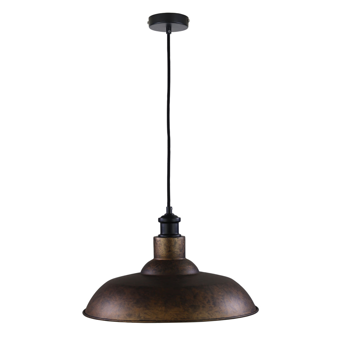 SLATER PENDANT RUST Rust-finish Industrial Vintage Pendant